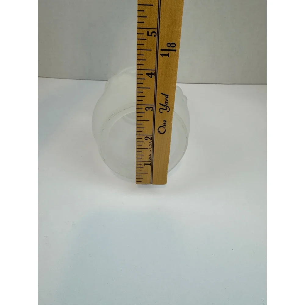 VTG Rare Mosser Satin Frosted White Glass Snowman Fairy Lamp Top #186-CS 1978